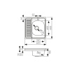 KSS-6060R Мойка из нержавеющей стали KAISER 600x600*180